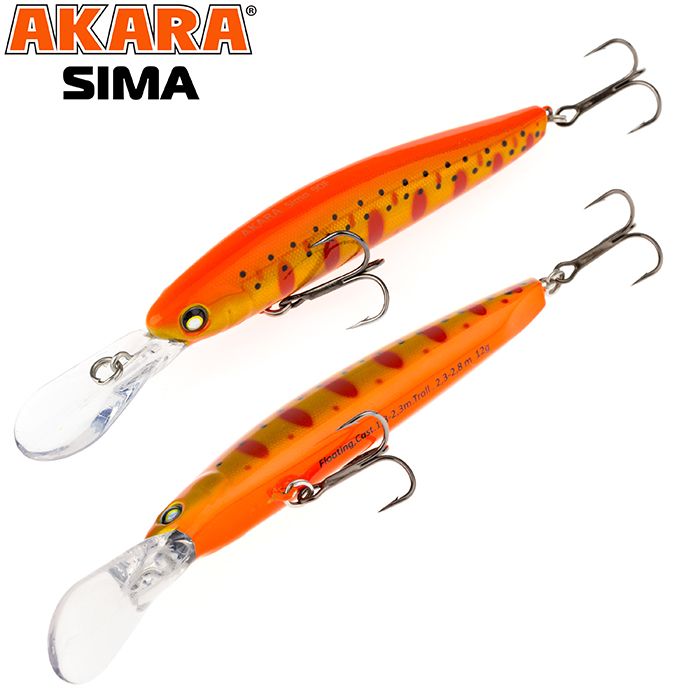 

Воблер Akara Sima 90F 12 гр 3/7 oz 3,5 in A177, Разноцветный, Sima