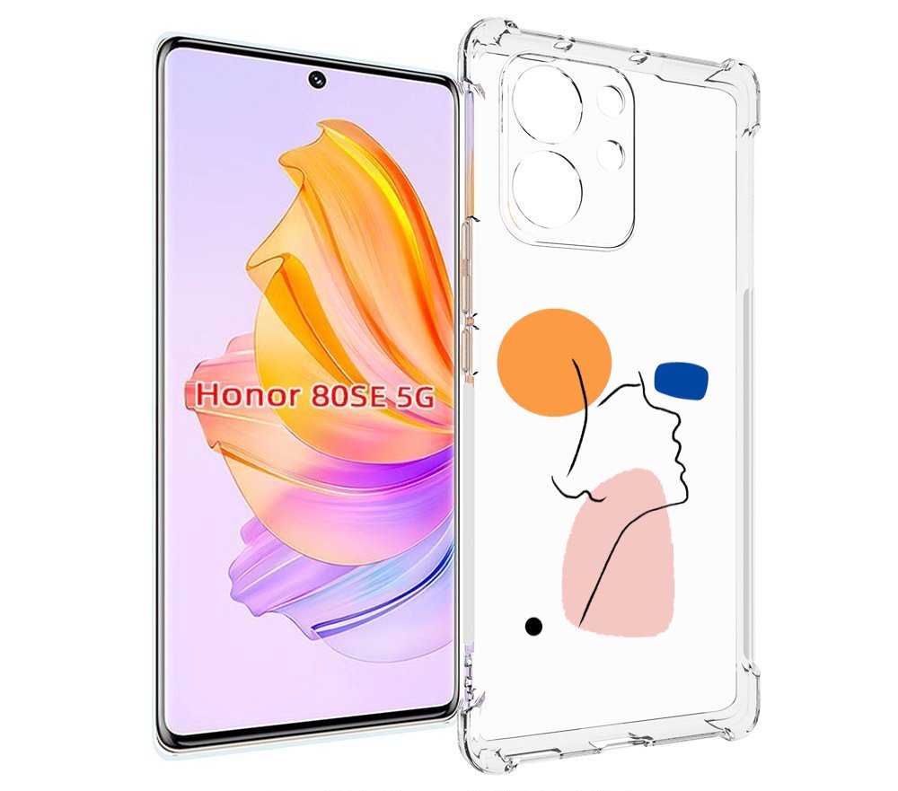

Чехол MyPads абстракция девушки женский для Honor 80 SE, Прозрачный, Tocco