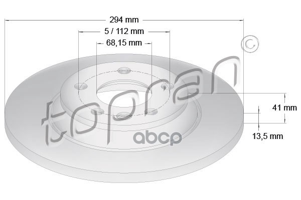 Тормозной диск Topran 107692001