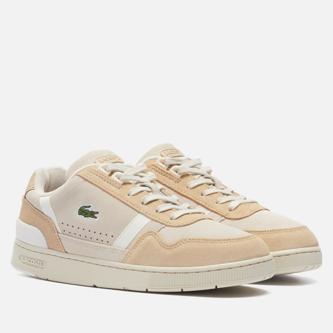 

Кроссовки женские Lacoste T-Clip Leather бежевые 39.5 EU, T-Clip Leather
