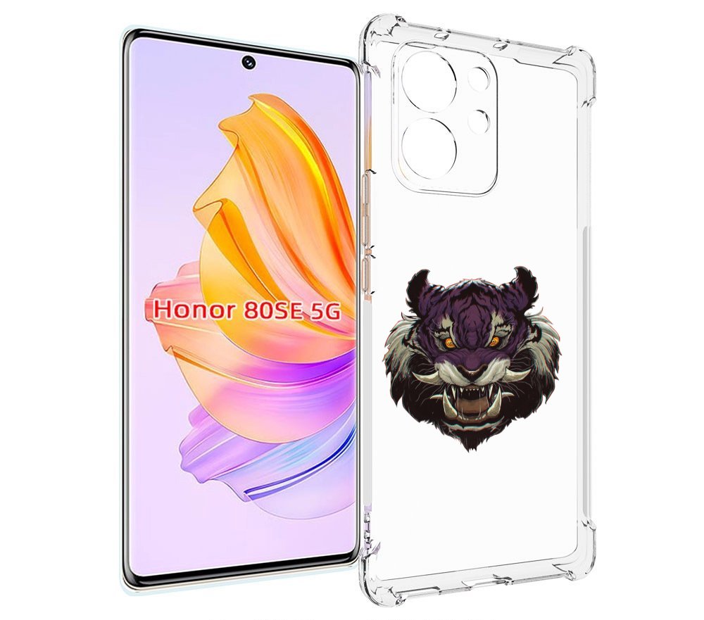 

Чехол MyPads Страшный-тигр для Honor 80 SE, Прозрачный, Tocco
