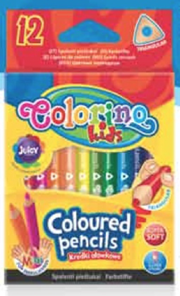 Карандаши цветные, трехгранные, 12 цветов, арт. CL33077PTR