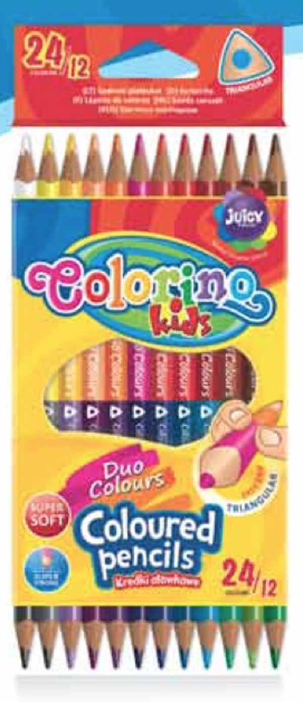 фото Карандаши цветные "colorino", двухсторонние, 24 цвета