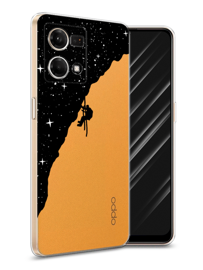 

Чехол Awog на Oppo Reno 8 4G "Скалолаз в космосе", Черный;белый;бежевый, 2511450-4