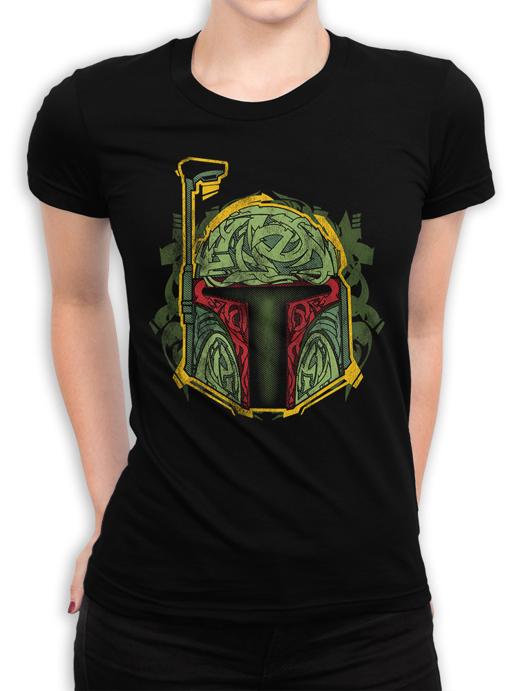 

Футболка женская Design Heroes Шлем Бобы Фетта 654-fett-1 черная S, Черный, Шлем Бобы Фетта 654-fett-1