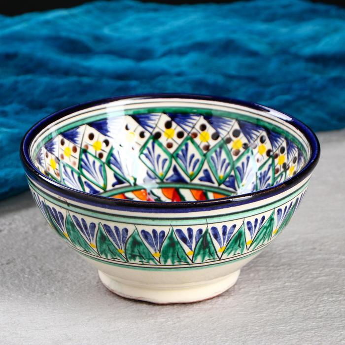 

Шафран Коса, "Риштанская Керамика", малая, D 15 см, Синий;зеленый;белый