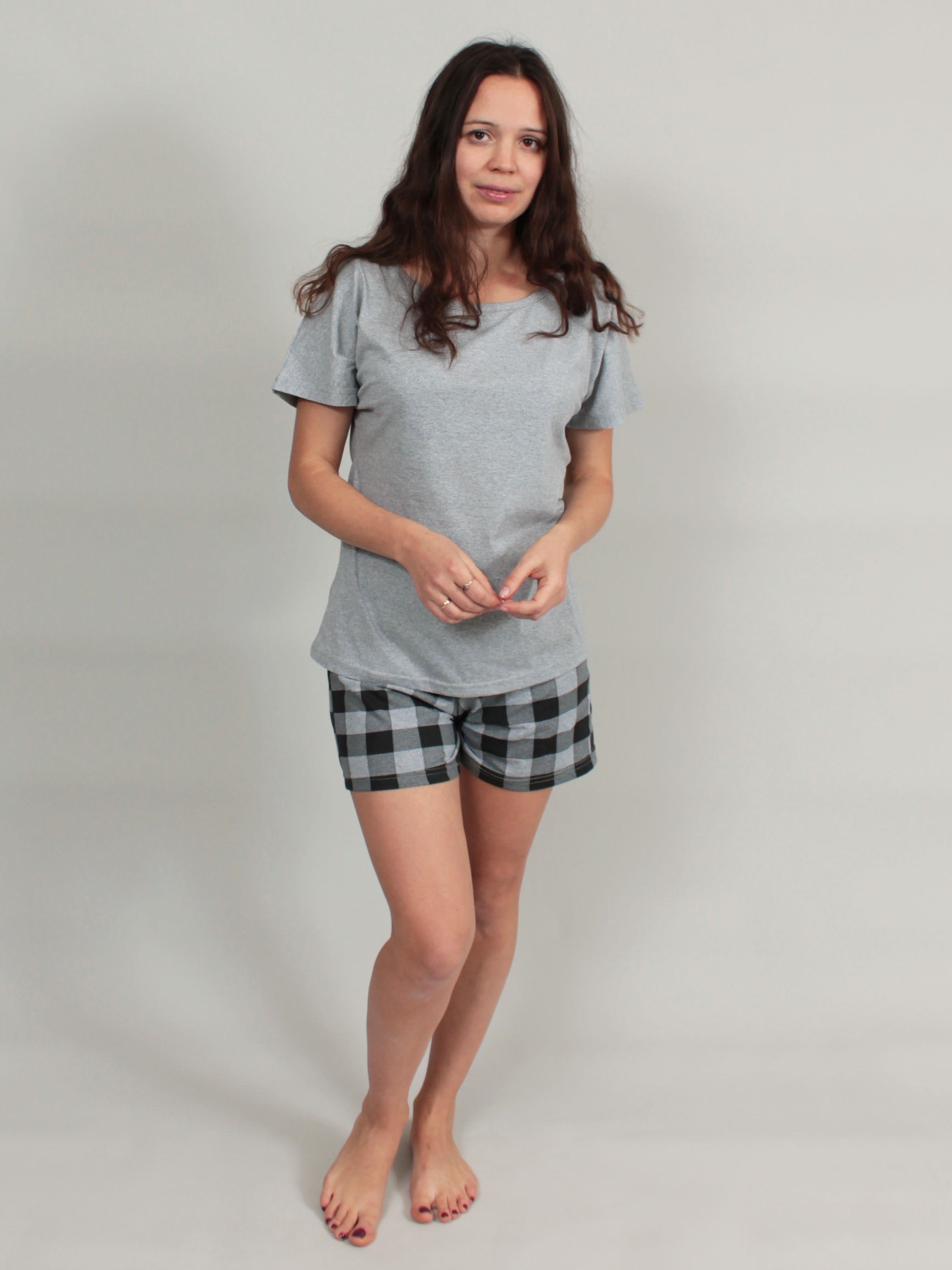 

Пижама женская SLEEP DELIVERY SD-MD_М-01КПМ серая 44, SD-MD_М-01КПМ