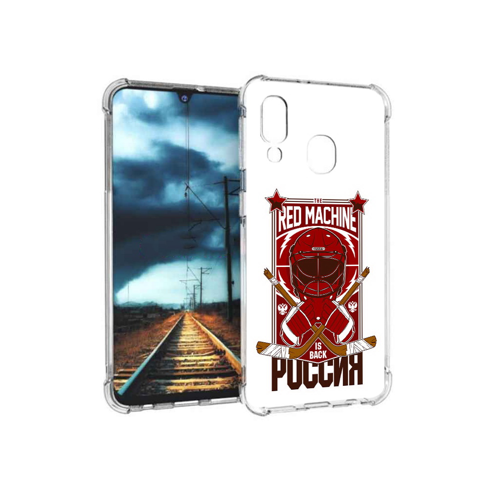 

Чехол MyPads Tocco для Samsung Galaxy A40 хоккей россия (PT128655.504.666), Прозрачный, Tocco