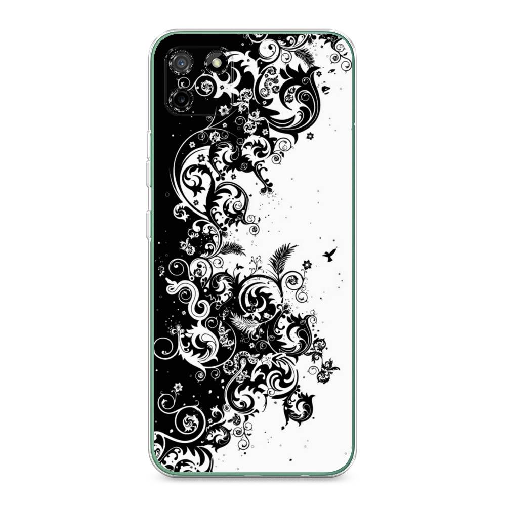 

Чехол на Realme C11 2020 "Черно белый узор", Белый;черный;серый, 253850-3