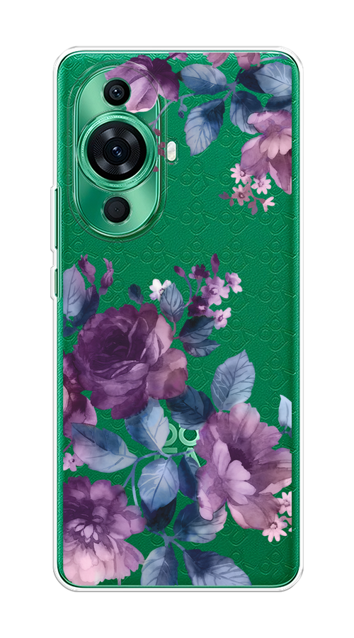 

Чехол на Huawei Nova 11 Pro "Purple Blossoms", Синий;фиолетовый, 6121350-1