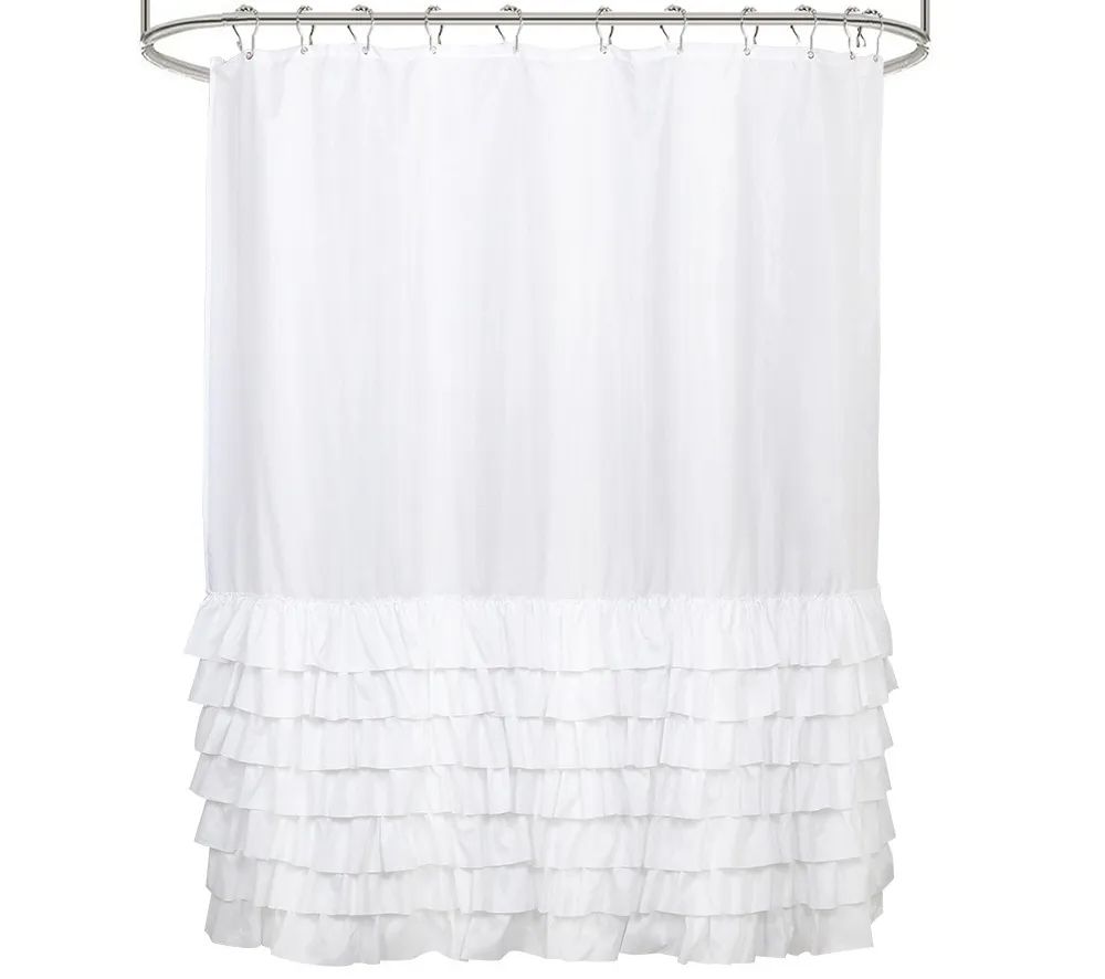 

Штора для ванной Carnation Home Fashions Frill White 180x180
