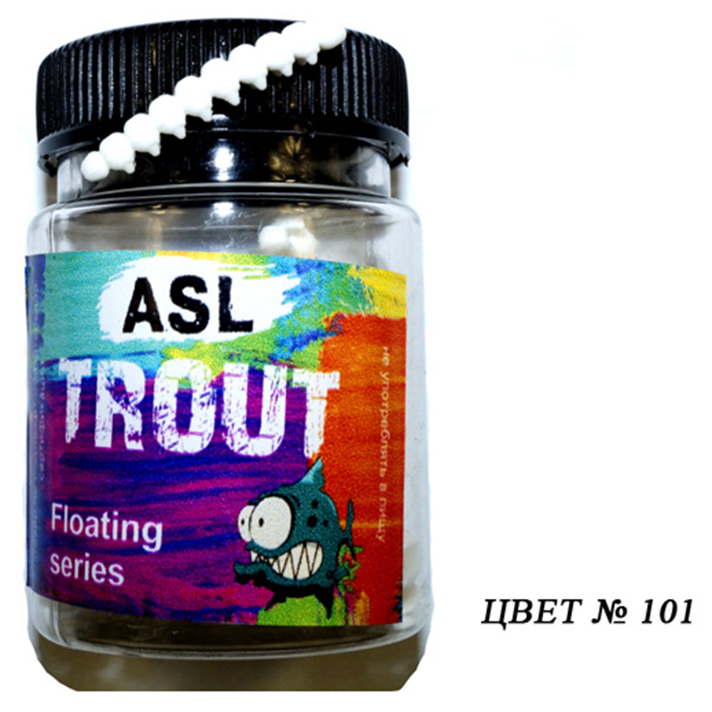 

Силиконовая приманка ASL Форель Гусеница цв. 101 L-3-4см 16шт /уп, Форель Гусеница