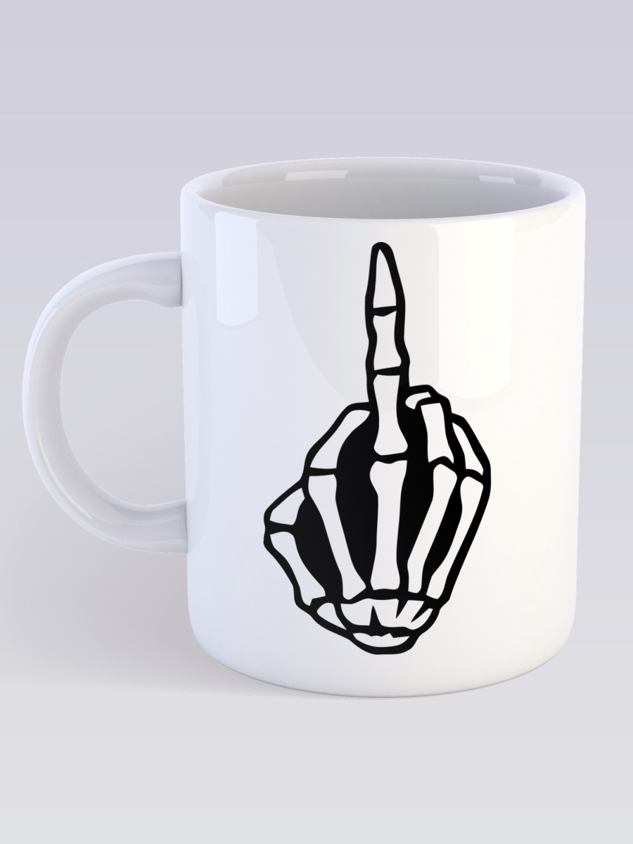 

Кружка СувенирShop Прикол "Средний палец / Fuck you" 330 мл CU-PR9-W/2S