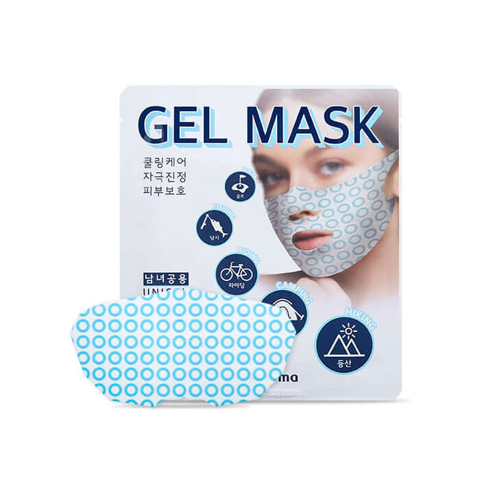 фото Маска wellderma sport cooling gel mask для подтяжки овала лица, 2 шт