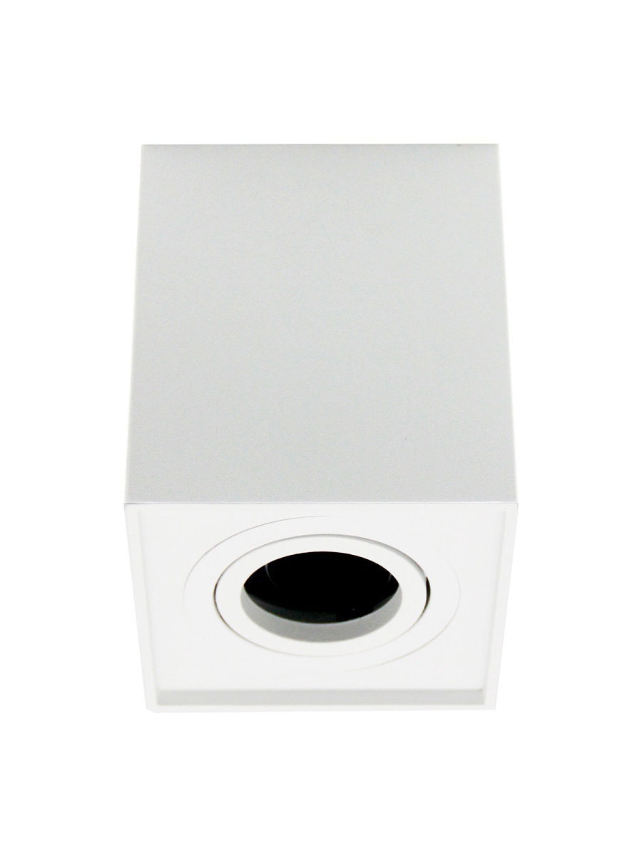 Светильник потолочный квадратный белый 507SQ/1-GU10-Wh