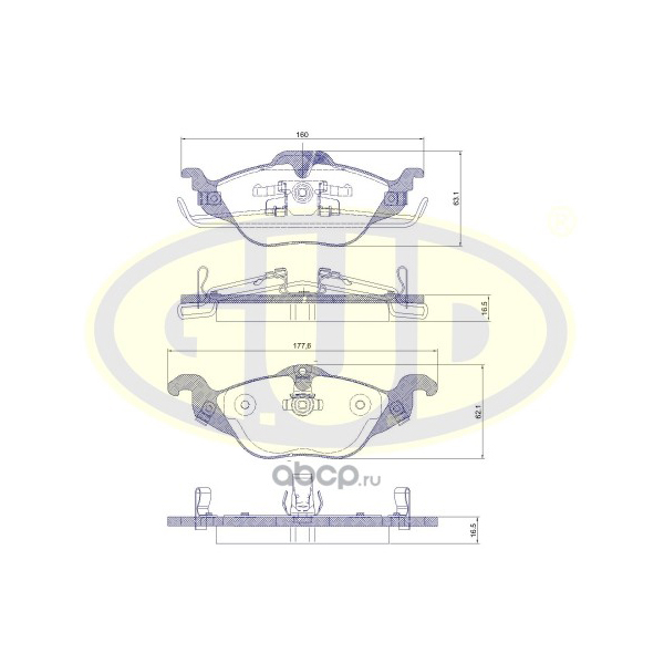 

Тормозные колодки G.U.D. gbp880143