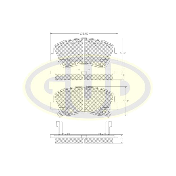 

Колодки пер hyu solaris/accent iv 10-/i40 11-/ rio iii 11- К-т