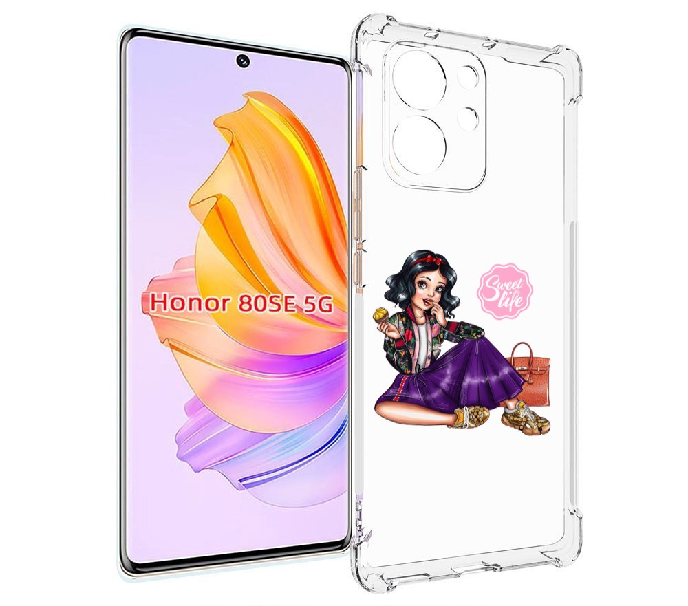 

Чехол MyPads Сладкая-жизнь женский для Honor 80 SE, Прозрачный, Tocco