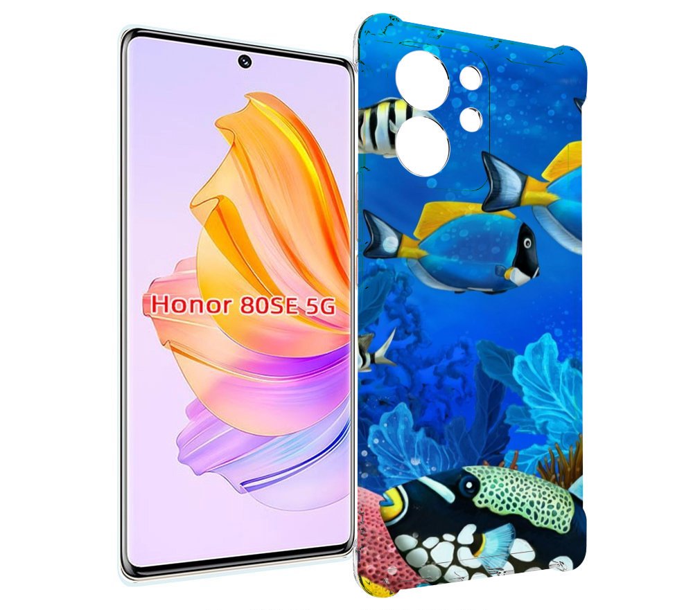 

Чехол MyPads Рыбки для Honor 80 SE, Прозрачный, Tocco