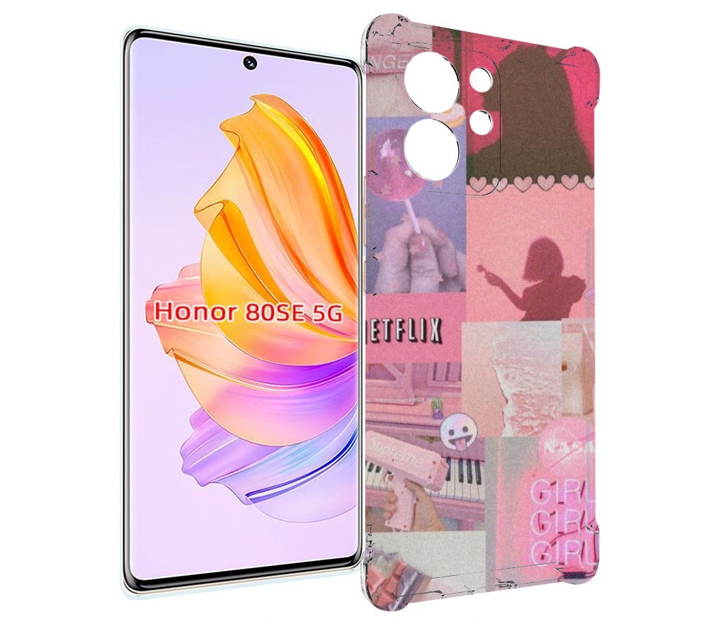 

Чехол MyPads Розовый-вайб для Honor 80 SE, Прозрачный, Tocco