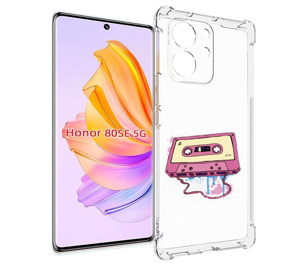 

Чехол MyPads Розовая кассета для Honor 80 SE, Прозрачный, Tocco