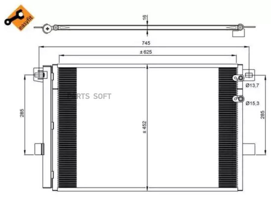 

Радиатор Кондиционера NRF 350041