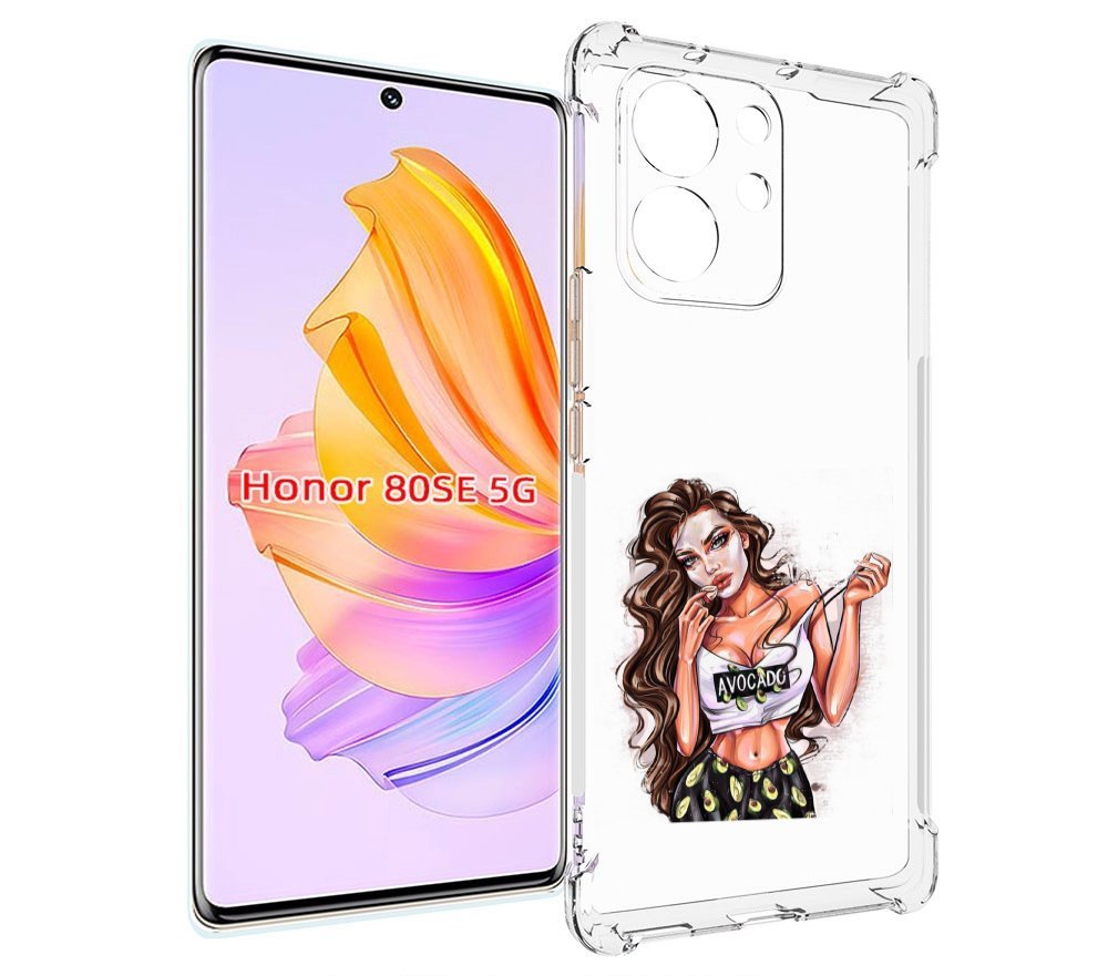 

Чехол MyPads Продукты на дом с доставкой женский для Honor 80 SE, Прозрачный, Tocco