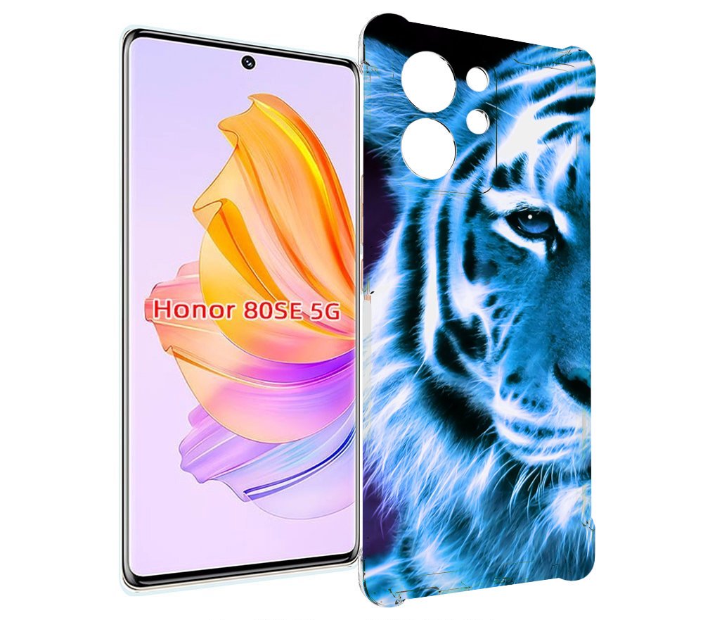 

Чехол MyPads Половина-тигра мужской для Honor 80 SE, Прозрачный, Tocco