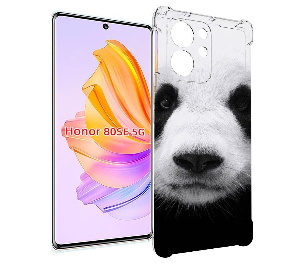 

Чехол MyPads Панда-портрет для Honor 80 SE, Прозрачный, Tocco