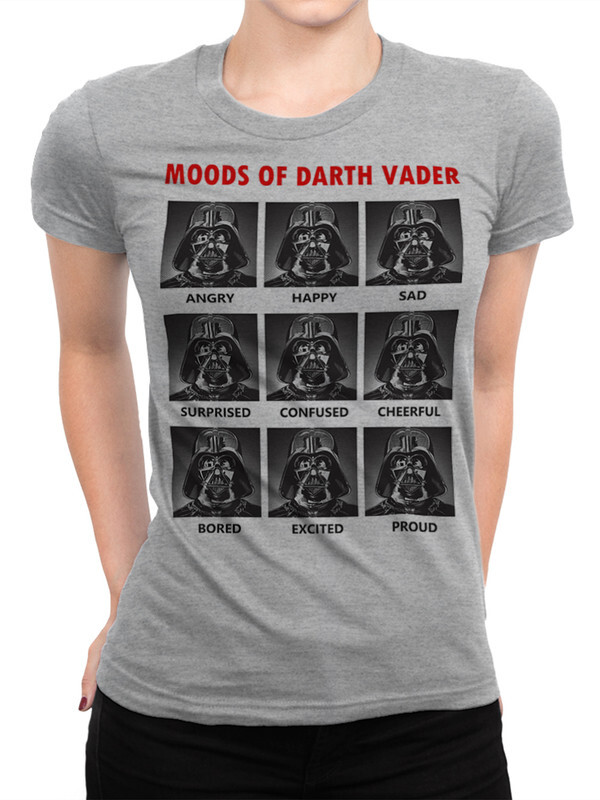 

Футболка женская Design Heroes Дарт Вейдер и его эмоции 632-vader-1 серая XL, Серый, Дарт Вейдер и его эмоции 632-vader-1