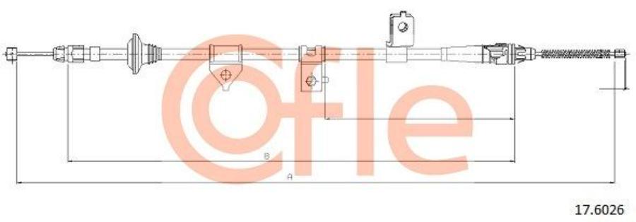 

COFLE 92.17.6026 Трос стояночного тормоза прав задн KIA RIO all 02-