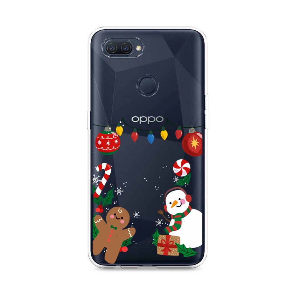 

Чехол для Oppo A12 "Новогоднее настроение", Коричневый;красный;зеленый, 253450-5
