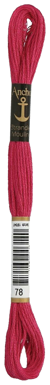 

Нитки мулине Anchor Stranded Cotton 4635000-00078 8 м розовый
