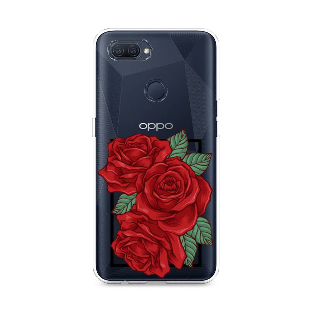 

Чехол для Oppo A12 "Три алые розы", Красный, 253450-2