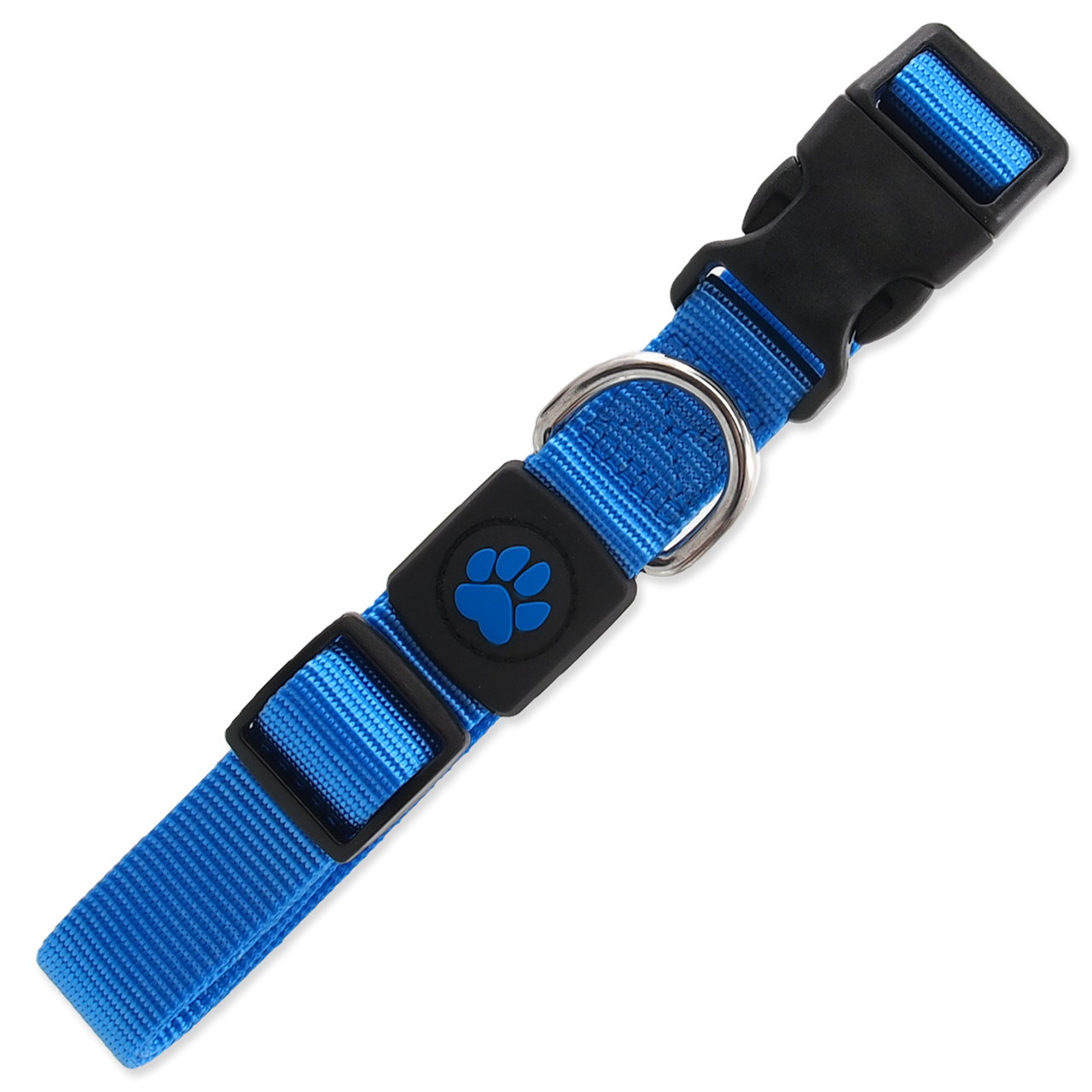 фото Ошейник для собак повседневный dog fantasy premium, обхват шеи 45-68 см, нейлон, синий