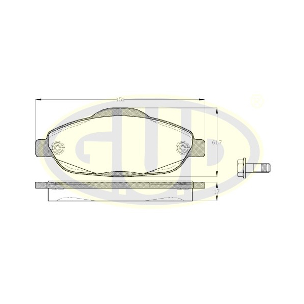 

Тормозные колодки G.U.D. передние дисковые gbp132300