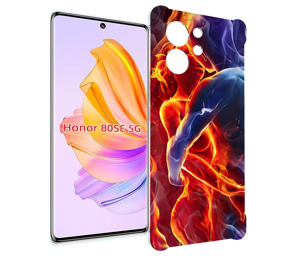 

Чехол MyPads Огонь-вода для Honor 80 SE, Прозрачный, Tocco