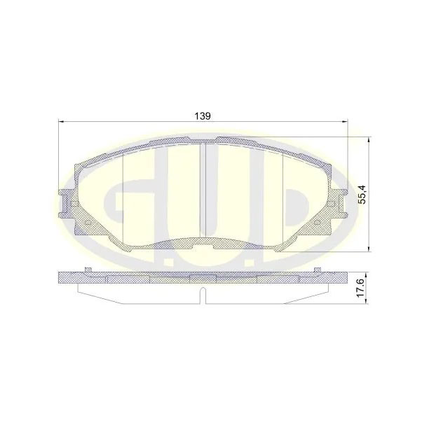 фото Колодки пер toy rav4/auris/verso/trezia 06- g.u.d.