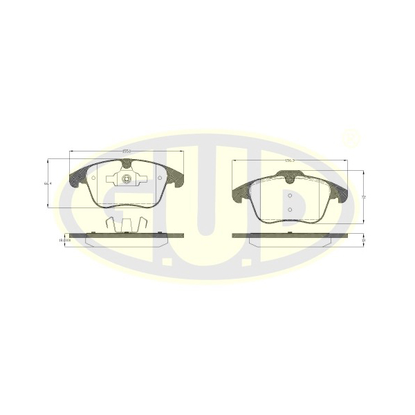 

Тормозные колодки G.U.D. gbp121900