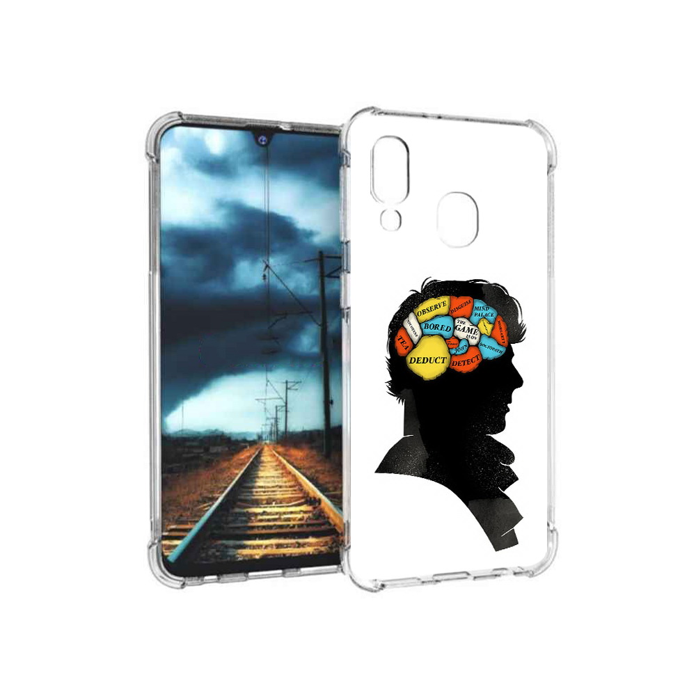 

Чехол MyPads Tocco для Samsung Galaxy A40 темный рисунок (PT128655.504.640), Прозрачный, Tocco