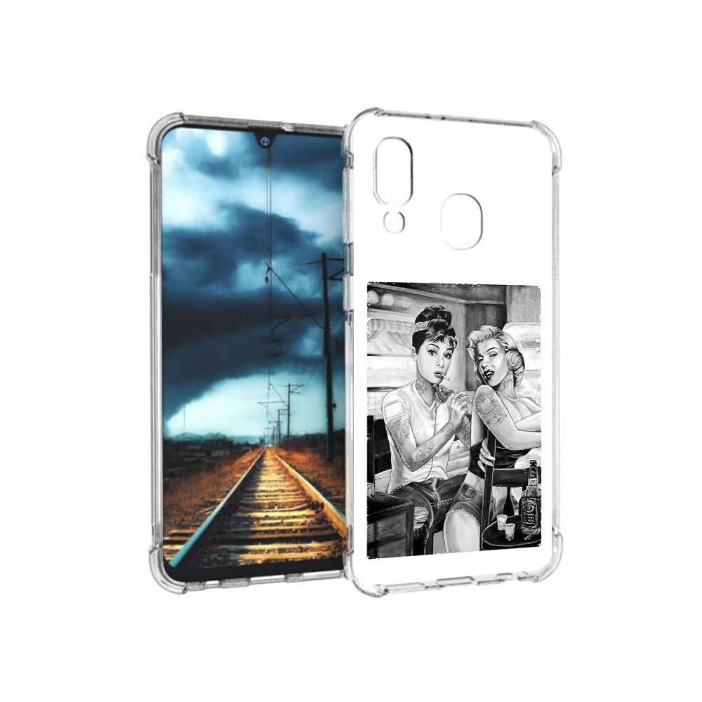 

Чехол MyPads Tocco для Samsung Galaxy A40 тату мастер (PT128655.504.637), Прозрачный, Tocco