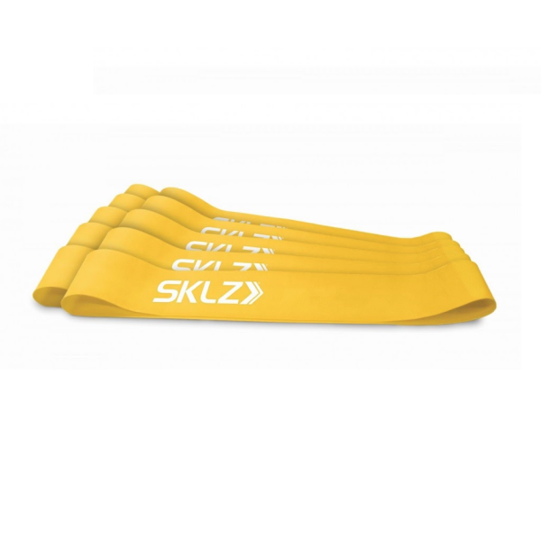 фото Резинки для фитнеса sklz mini bands желтые (10 шт.) nobrand