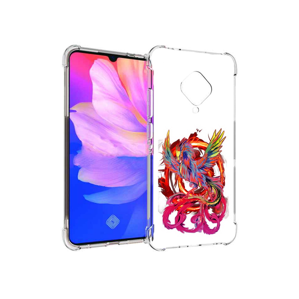 

Чехол MyPads Tocco для Vivo V17 красочный феникс (PT147343.378.414), Прозрачный, Tocco