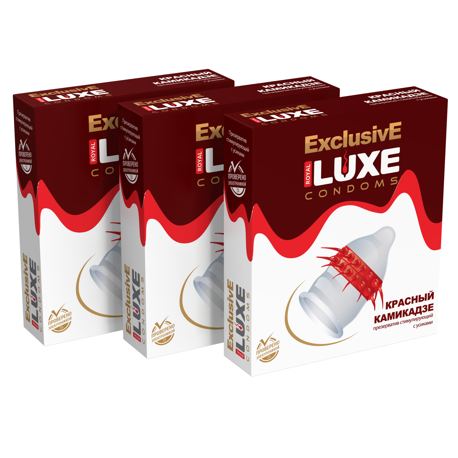 Презервативы Luxe Эксклюзив Красный камикадзе комплект из 3 упаковок