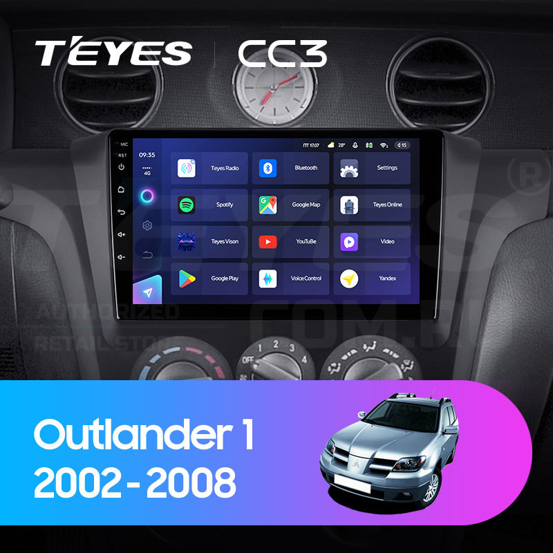 Штатная магнитола Teyes CC3 432 Mitsubishi Outlander 1 2002-2008 F1 35800₽