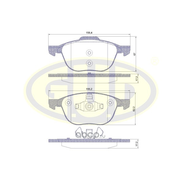 

Тормозные колодки G.U.D. gbp108200