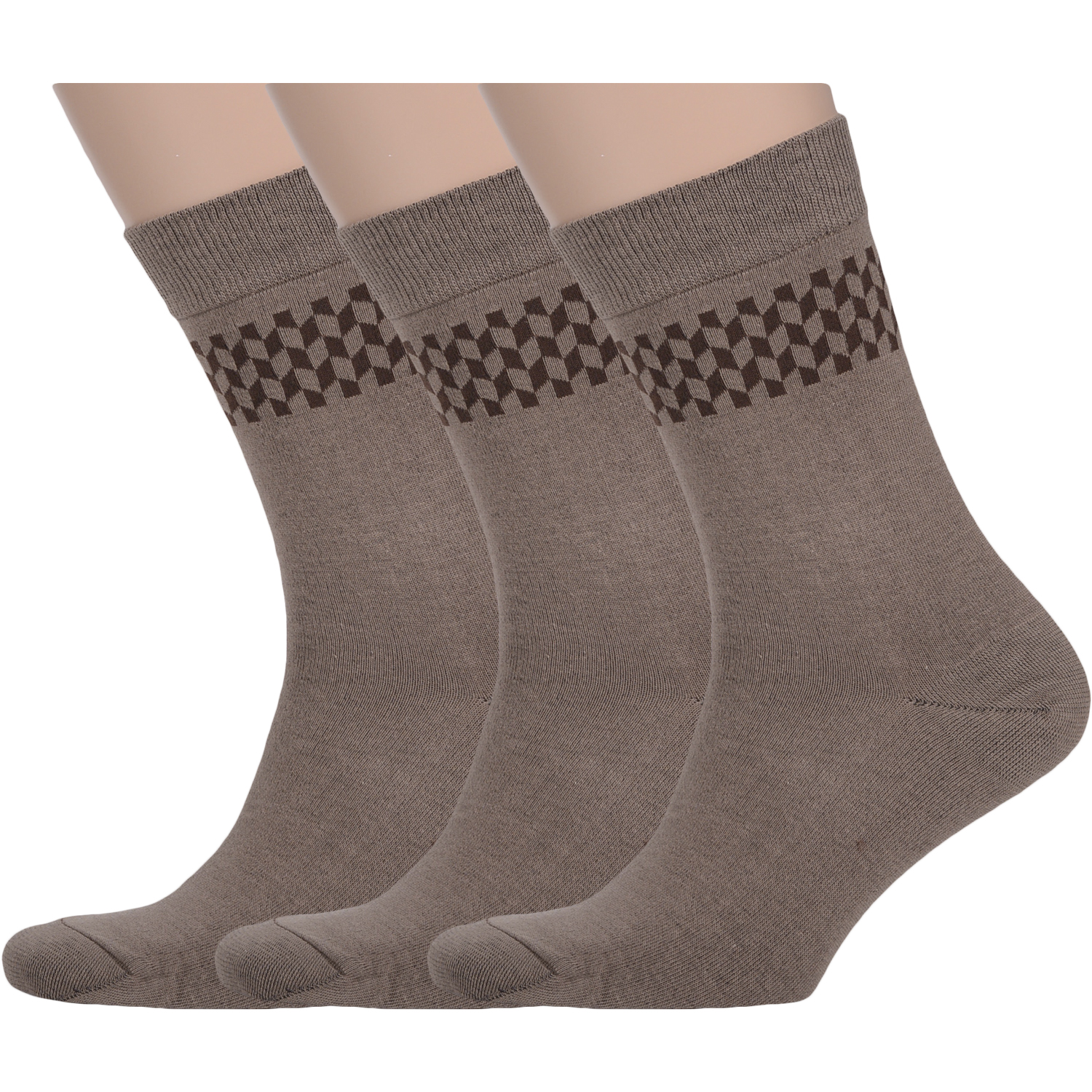 фото Комплект носков мужских palama пмк-45 коричневых 25 (40-41)