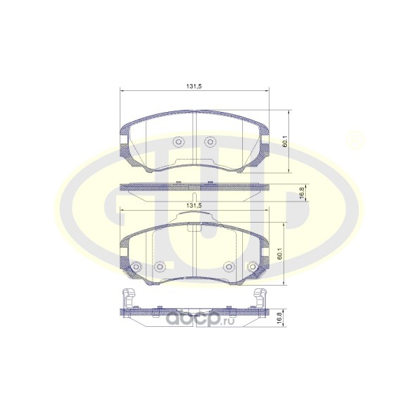 

Тормозные колодки G.U.D. передние дисковые gbp095302