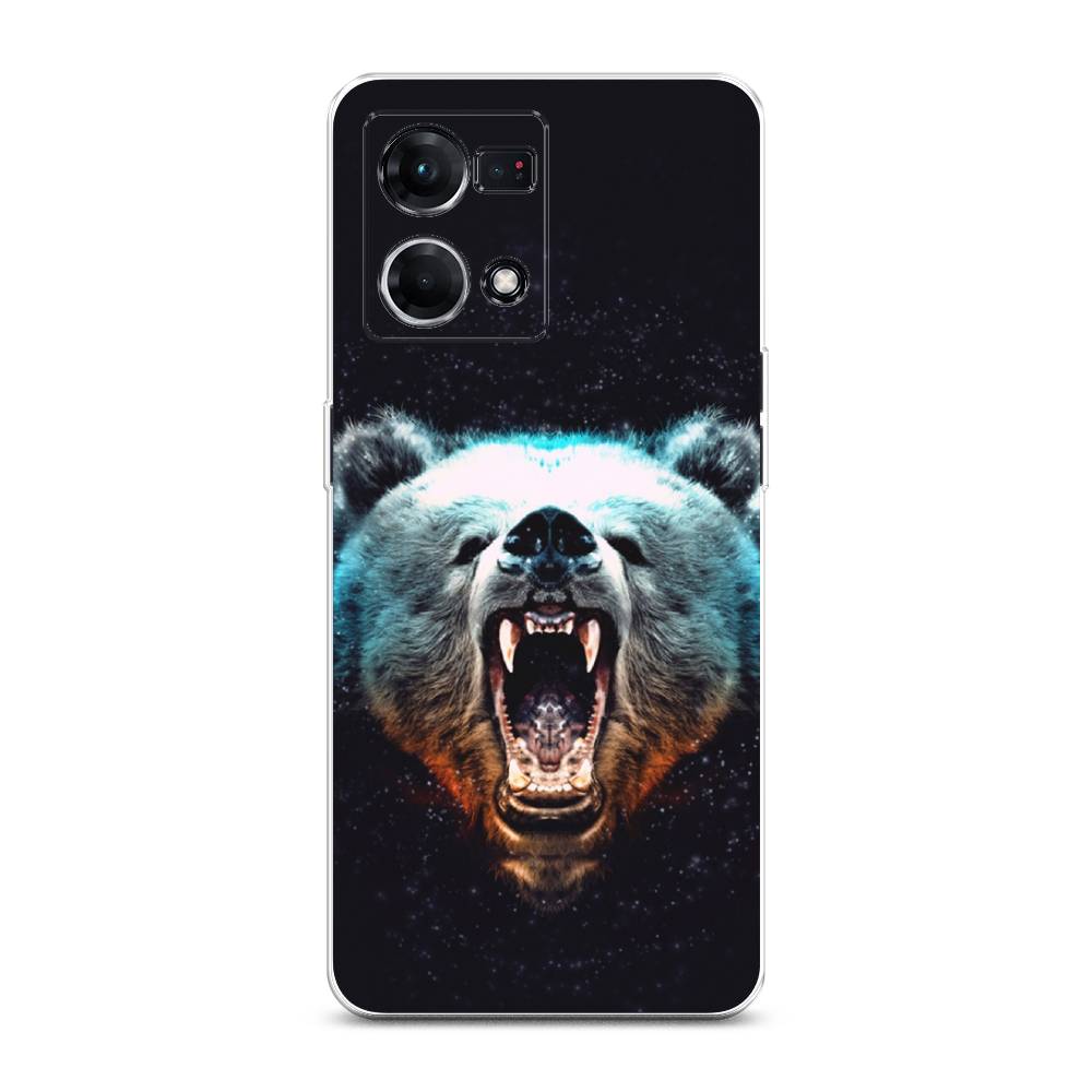 

Чехол Awog на Oppo Reno 8 4G "Медведь", Коричневый;голубой;черный, 2511450-2