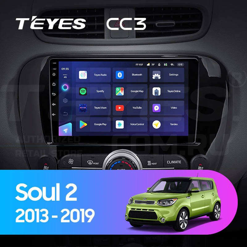 Штатная магнитола Teyes CC3 432 Kia Soul 2 PS 2013-2019 Тип-A 38500₽